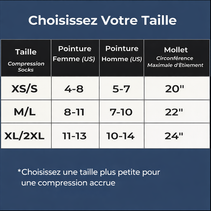Chaussettes de compression haut de gamme en bambou